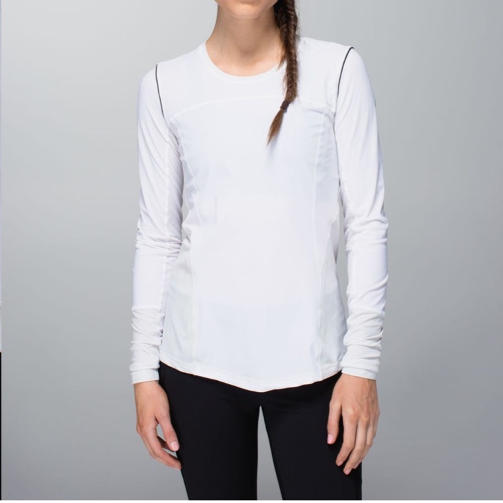 lululemon athletica White Long Sleeve Athletic Top